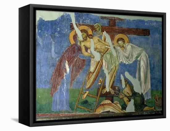 Deposition and Lamentation, circa 1164, Byzantine Fresco-null-Framed Stretched Canvas