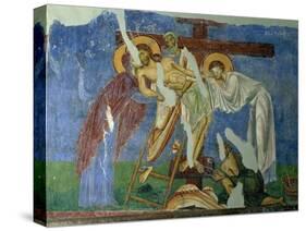 Deposition and Lamentation, circa 1164, Byzantine Fresco-null-Stretched Canvas