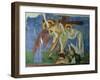 Deposition and Lamentation, circa 1164, Byzantine Fresco-null-Framed Giclee Print