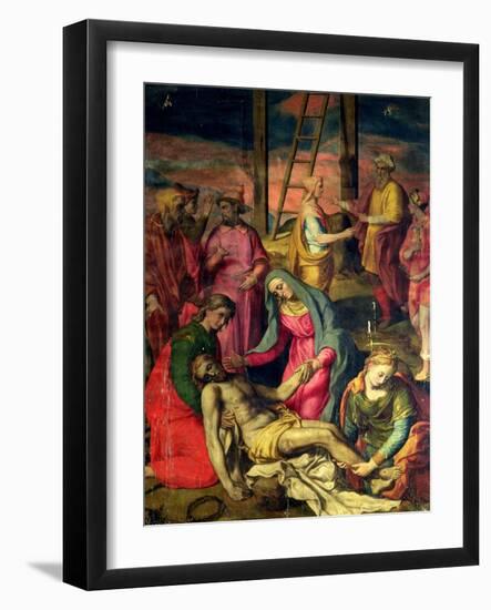 Deposition from the Cross, 1582-Sebastiano Vini-Framed Giclee Print