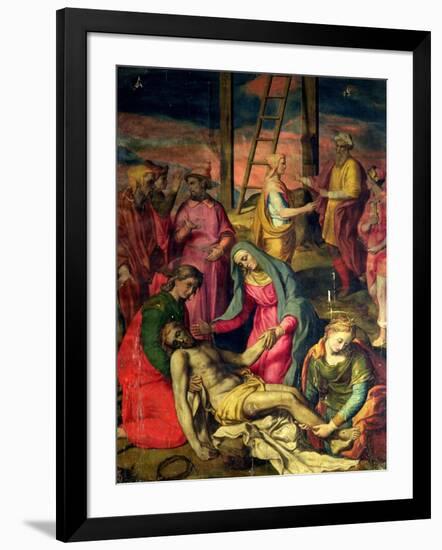 Deposition from the Cross, 1582-Sebastiano Vini-Framed Giclee Print