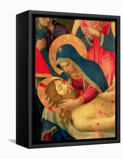 Deposition from the Cross, Detail of the Virgin Mary, 1436-Fra Angelico-Framed Stretched Canvas