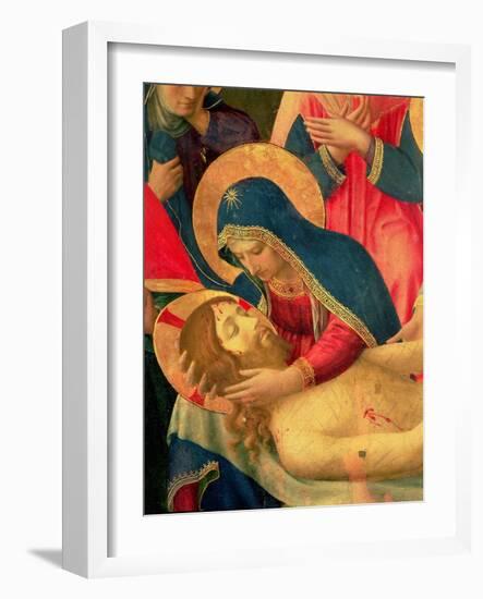 Deposition from the Cross, Detail of the Virgin Mary, 1436-Fra Angelico-Framed Giclee Print
