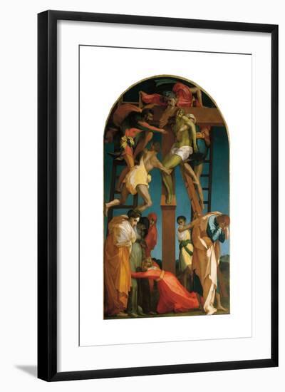 Deposition from the Cross-Rosso Fiorentino-Framed Art Print