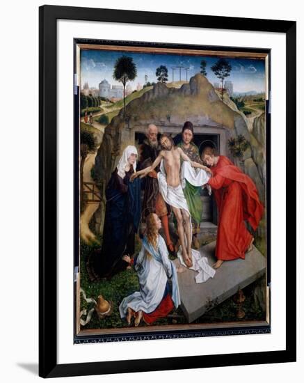 Deposition in the Sepulchre Lamentation of Christ - Oil on Panel, 1460-1463-Rogier van der Weyden-Framed Giclee Print