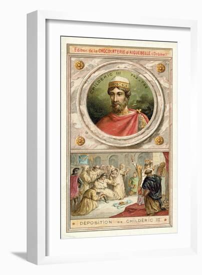 Deposition of Childeric III, 752-null-Framed Giclee Print