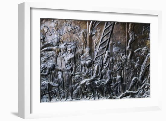 Deposition of Christ from the Cross, Detail from the Left Pulpit, Basilica of St Lawrence, Florence-null-Framed Giclee Print