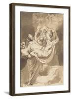 Deposition of Christ in Tomb, 1615-17-Peter Paul Rubens-Framed Giclee Print