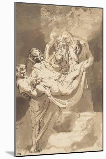 Deposition of Christ in Tomb, 1615-17-Peter Paul Rubens-Mounted Giclee Print