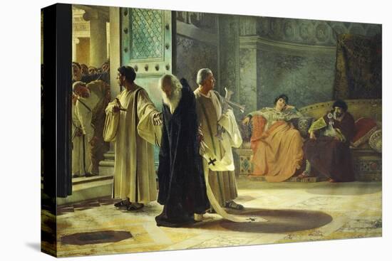 Deposition of Pope Silverio, 537-Cesare Maccari-Stretched Canvas