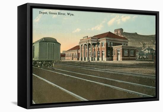 Depot, Green River, Wyoming-null-Framed Stretched Canvas