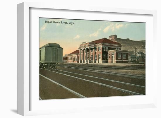 Depot, Green River, Wyoming-null-Framed Art Print