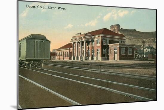 Depot, Green River, Wyoming-null-Mounted Art Print