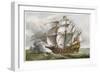 Deptford-Built Warship in the Carrack Style-Cruikshank-Framed Art Print