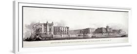 Deptford Pier and the River Thames, Greenwich, London, C1835-null-Framed Giclee Print