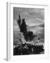 Depth Charge Exploding on Target Behind Coast Guard Cutter Patrolling For German U Boats-null-Framed Photographic Print