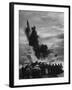 Depth Charge Exploding on Target Behind Coast Guard Cutter Patrolling For German U Boats-null-Framed Photographic Print