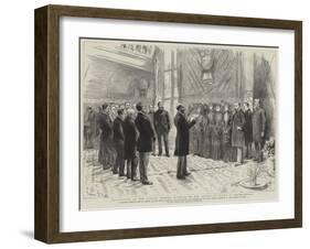 Deputation of the London Trades' Council to the Prince of Wales at Sandringham-Sydney Prior Hall-Framed Giclee Print