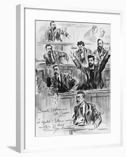 Deputies from the Far Left Antonio Labriola, Giulio Casalini, Pietro Chiesa-null-Framed Giclee Print