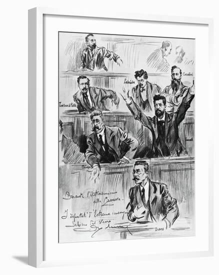Deputies from the Far Left Antonio Labriola, Giulio Casalini, Pietro Chiesa-null-Framed Giclee Print