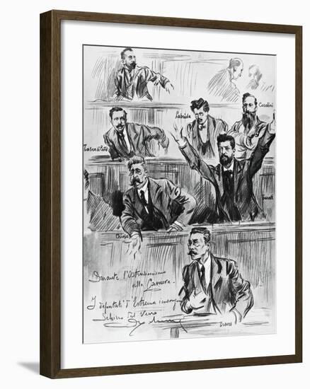 Deputies from the Far Left Antonio Labriola, Giulio Casalini, Pietro Chiesa-null-Framed Giclee Print