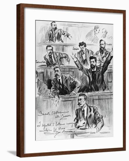 Deputies from the Far Left Antonio Labriola, Giulio Casalini, Pietro Chiesa-null-Framed Giclee Print