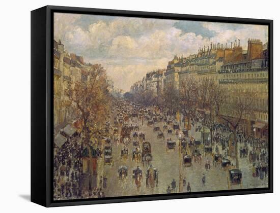 Der Boulevard Montmartre in Paris, 1893-Canaletto-Framed Stretched Canvas