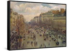 Der Boulevard Montmartre in Paris, 1893-Canaletto-Framed Stretched Canvas