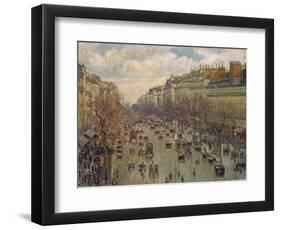 Der Boulevard Montmartre in Paris, 1893-Canaletto-Framed Premium Giclee Print