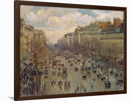 Der Boulevard Montmartre in Paris, 1893-Canaletto-Framed Giclee Print