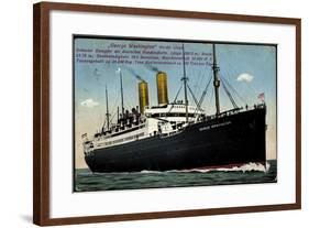 Der Dampfer George Washington, Norddt, Lloyd Bremen-null-Framed Giclee Print