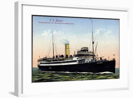 Der Dampfer Ts Kaiser Der Hamburg Amerika Linie-null-Framed Giclee Print