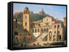 Der Domplatz Von Amalfi, 1859-Leo Von Klenze-Framed Stretched Canvas