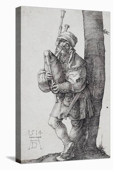 Der Dudelsackpfeifer. 1514-Albrecht Durer-Stretched Canvas