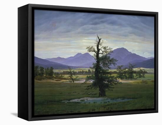 Der Einsame Baum (Dorflandschaft Bei Morgenbeleuchtung) (See also Image Number 1433, 1823-Caspar David Friedrich-Framed Stretched Canvas