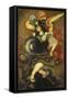 Der Erzengel Michael Und Der Teufel-Peruvian-Framed Stretched Canvas