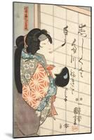 Der Frauendarsteller Bando Shuka als die weiße Füchsin Kuzunoha-Utagawa Kuniyoshi-Mounted Giclee Print