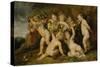 Der Fruechtekranz. (Zusammen Mit Frans Snyders)-Peter Paul Rubens-Stretched Canvas