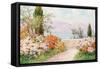 Der Garten der Villa Melzi am Comer See-Friedrich Arnold-Framed Stretched Canvas