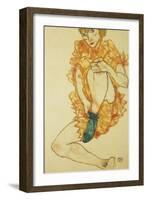 Der Gruene Strumpf, 1914-Egon Schiele-Framed Giclee Print