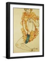 Der Gruene Strumpf, 1914-Egon Schiele-Framed Giclee Print