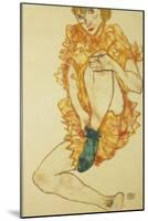 Der Gruene Strumpf, 1914-Egon Schiele-Mounted Giclee Print