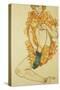 Der Gruene Strumpf, 1914-Egon Schiele-Stretched Canvas