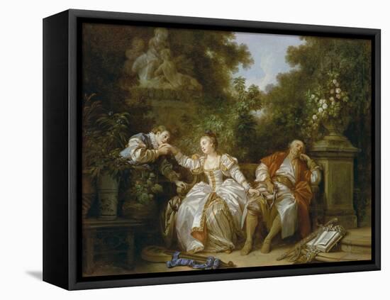 Der Heimliche Liebhaber-Jean-Baptiste Le Prince-Framed Stretched Canvas