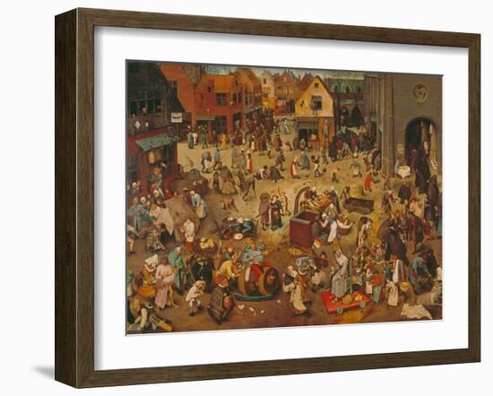 Der Kampf Zwischen Fasching Und Fasten, 1559-Pieter Bruegel the Elder-Framed Giclee Print