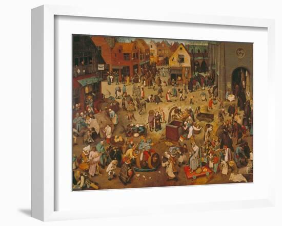 Der Kampf Zwischen Fasching Und Fasten, 1559-Pieter Bruegel the Elder-Framed Giclee Print