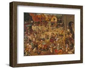 Der Kampf Zwischen Fasching Und Fasten, 1559-Pieter Bruegel the Elder-Framed Giclee Print