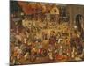 Der Kampf Zwischen Fasching Und Fasten, 1559-Pieter Bruegel the Elder-Mounted Giclee Print