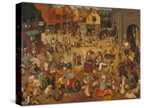 Der Kampf Zwischen Fasching Und Fasten, 1559-Pieter Bruegel the Elder-Stretched Canvas