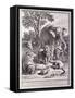 Der Löwe, der in den Krieg ziehen wollte (Le Lion s'en allant en Guerre)-Jean-Baptiste Oudry-Framed Stretched Canvas